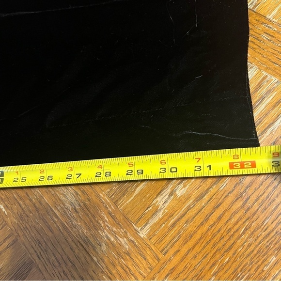 Zara Women's Velvet High Waist Trouser Pants in Black Sz L Style 2731/305/800 - Picture 15 of 15